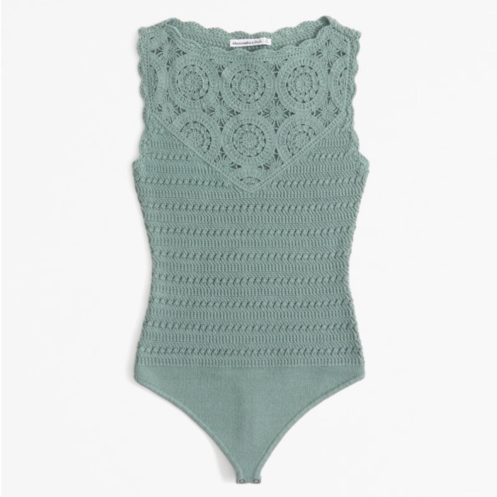 Abercrombie & Fitch Sage Crochet Bodysuit